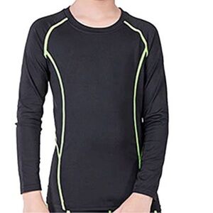 Youth Boys Compression Shirt Long Sleeve Undershirt